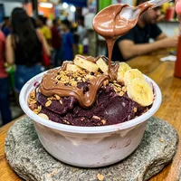 Açaí com Creme de Avelã, Copo Cheio Açaí
