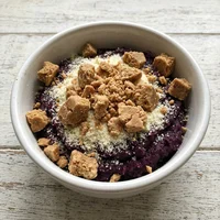 Roxa com Leite em Pó e Paçoca, Polpa Roxa