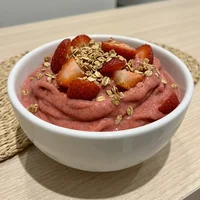 Açaí Rosado com Morango 500 ml, Tigela Cheia