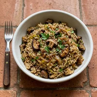 Arroz Carreteiro de Cogumelos, Raiz e Panela