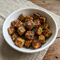 Cubos de Tofu Defumado, Verde Caldo