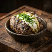 Batata Assada nas Brasas com Nata, Chama Alta