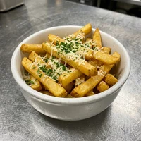 Batata Frita com Parmesão, Pastelaria Fogo e Farinha