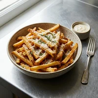 Batata Frita com Parmesão, Sal Grosso