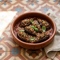 Berinjela Recheada de Carne e Pinoli, Cozinha do Levante
