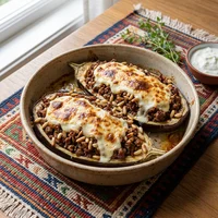 Berinjela Recheada Gratinada, Forno de Lastro