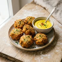 Bolinho de Bacalhau com Aioli de Açafrão, Pastelaria Estica