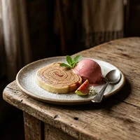 Bolo de Rolo com Sorvete de Goiaba, Fogo e Farinha