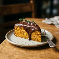 Fatia de Bolo de Cenoura com Ganache, Sétima Colheita