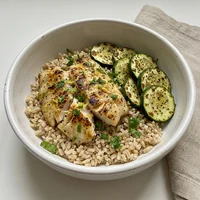 Bowl de Tilápia com Arroz Integral, Proteína Viva