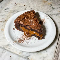 Brownie com Doce de Leite, Fatia Feliz