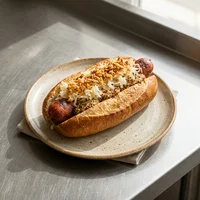Hot Dog de Linguiça Curada, Sal Grosso