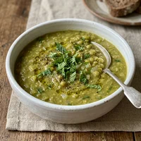 Caldo de Ervilha com Hortelã, Verde Caldo