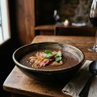 Caldo de Feijão com Pancetta Curada, Casa Consommé