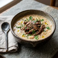 Caldo de Feijão Branco com Confit de Pato, Bistrô da Concha