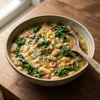Caldo de Feijão Branco com Couve, Cozido & Caldo