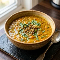 Caldo de Lentilha com Cúrcuma, Inverno Perpétuo