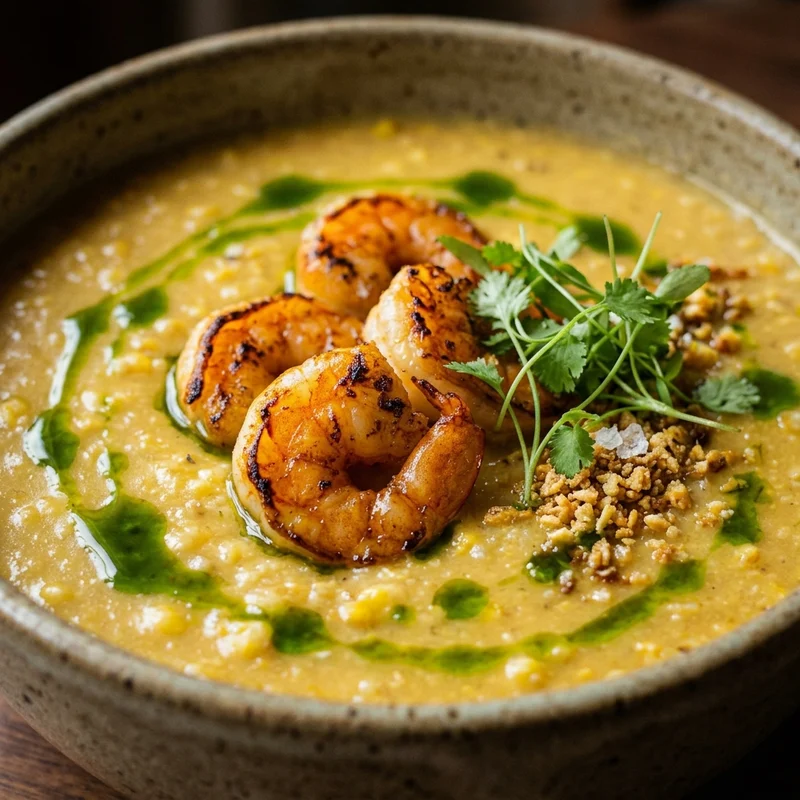 Caldo de Milho Fermentado com Camarão, Atelier Velouté