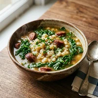 Canjica Salgada com Paio, Cozido & Caldo