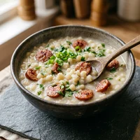 Canjica Salgada com Linguiça de Pato, Bistrô da Concha
