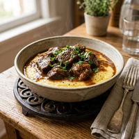 Carne de Panela com Polenta Cremosa, Rancho do Carreteiro
