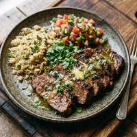 Carne de Sol na Brasa com Manteiga de Garrafa, Roça na Brasa