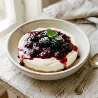 Cheesecake de Iogurte com Amora, Fermento Vivo