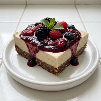 Cheesecake de Caju com Frutas Vermelhas, Doce Raiz