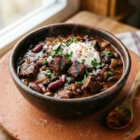 Chilli con Carne Defumado, Brasa e Milho
