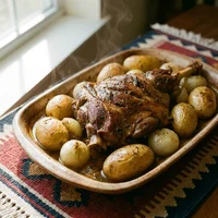 Cordeiro Assado com Batata, Forno de Lastro
