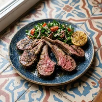 Costela de Cordeiro em Quatro Ossos, Za'atar e Grelha
