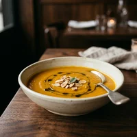 Velouté de Abóbora com Amaretto, Casa Consommé