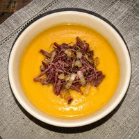 Creme de Abóbora com Carne-Seca, Panela de Ferro