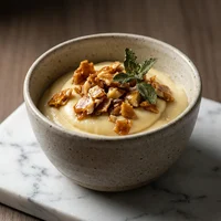 Creme de Cupuaçu com Crocante de Castanha, Alquimia Doce