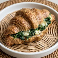 Croissant Integral de Espinafre, Padaria Grão Inteiro