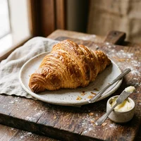 Croissant de Manteiga Francesa, Padaria Massa Lenta