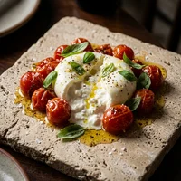 Burrata com Tomate Confitado, Radice