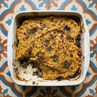Escondidinho de Berinjela Defumada, Sfiha Verde