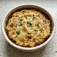 Escondidinho de Lentilha com Purê de Inhame, Raiz & Folha