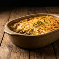 Escondidinho de Pato com Mandioquinha, Fogo e Farinha