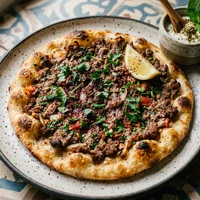 Esfiha Aberta de Cordeiro na Brasa, Za'atar e Grelha