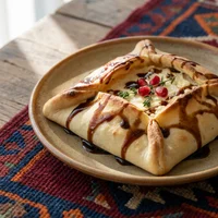 Esfiha de Queijo com Melado de Romã, Forno de Lastro