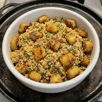 Farofa de Banana da Terra, Brasa e Horta