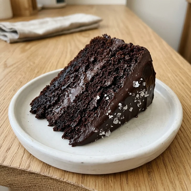 Bolo de Chocolate 70% com Flor de Sal, Brigaderia Cacau & Sal