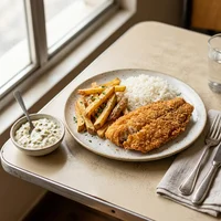 Filé de Peixe com Fritas, Marmitaria Peixe na Folha