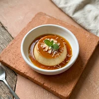 Flan de Coco e Baunilha, Verde Cactus