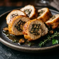 Ballotine de Frango Recheada, Coquelet Dourado