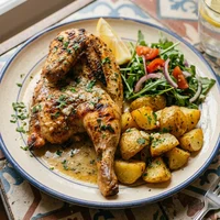 Frango na Brasa com Molho de Alho, Za'atar e Grelha