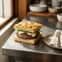 Focaccia de Alecrim com Carne, Fermento e Fogo