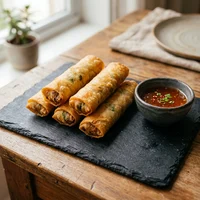 Harumaki de Camarão com Cebolinha (5 un.), Izakaya Lanterna Branca